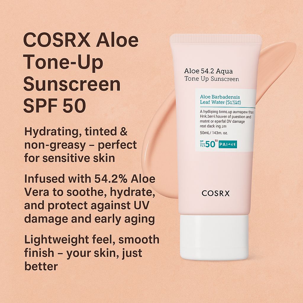 COSRX - Aloe 54.2 Aqua Tone-Up Sunscreen (Original)